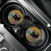 Decorative Cat Flower Car Cup Holder Mat Set