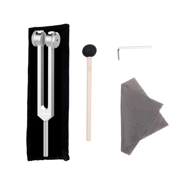 128Hz Aluminum Alloy Tuning Fork Set for Sound Therapy and Chakra Balancing