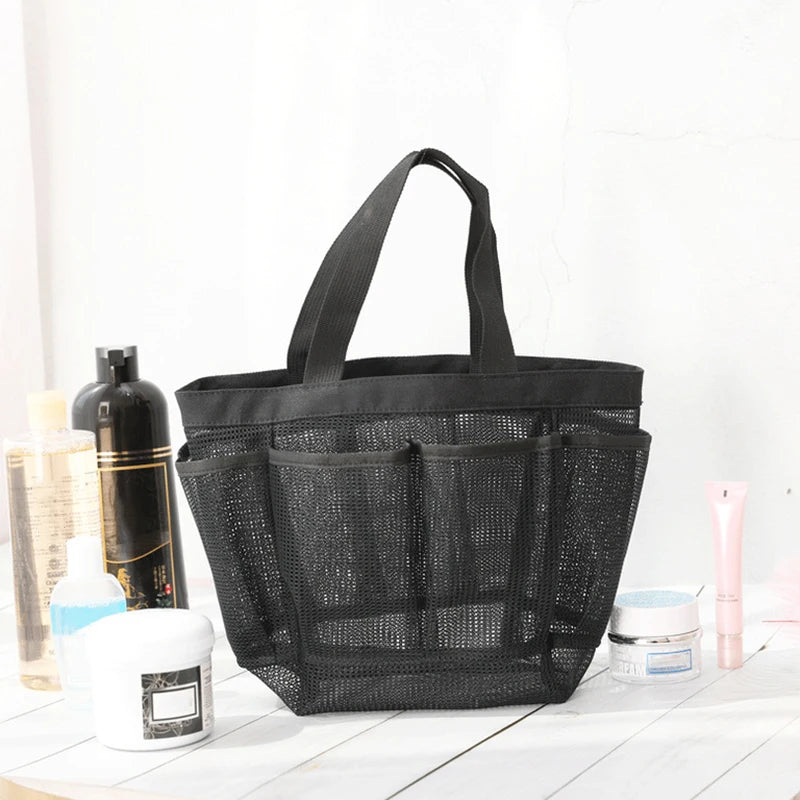 Waterproof Mesh Beach Tote with 8 Pockets