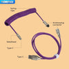 Retractable Coiled USB Cable for Mechanical Keyboards