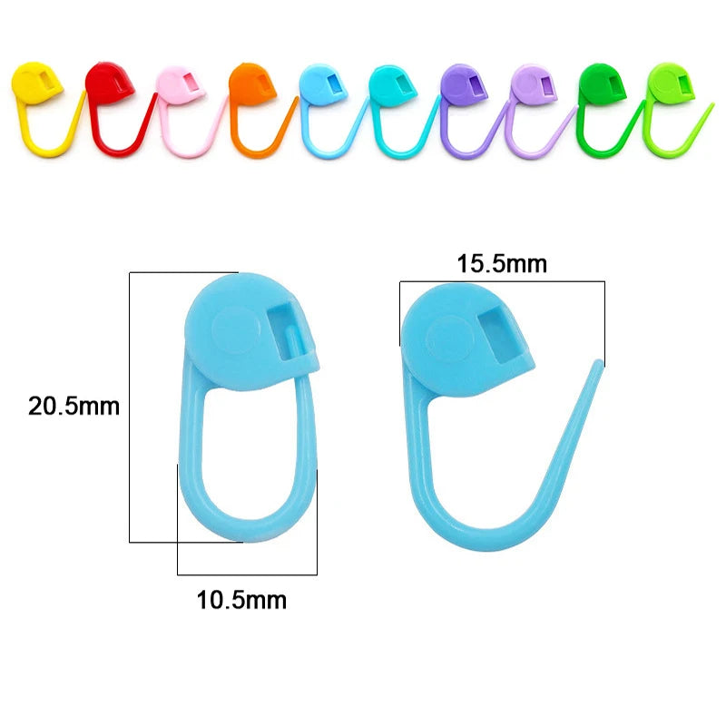Colorful Locking Stitch Markers for Knitting & Crochet