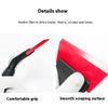 A red sticker film scraper with a black handle and a smooth scraping surface shown for driving water, scrape, and cleaning.