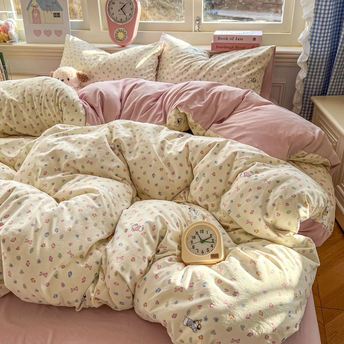 Washed Microfiber Duvet Cover Set with Pillowcases