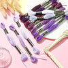 Rainbow Gradient Embroidery Thread Set - 12 Spools