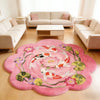 Round Non-Slip Koi Fish Pattern Plush Rug