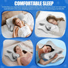 A close-up of a butterfly-shaped pillow and its smooth satin-like cover being used for comfortable sleep.