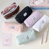 Korean Style Polka Dot Pencil Case – Spacious Storage for Students & Makeup