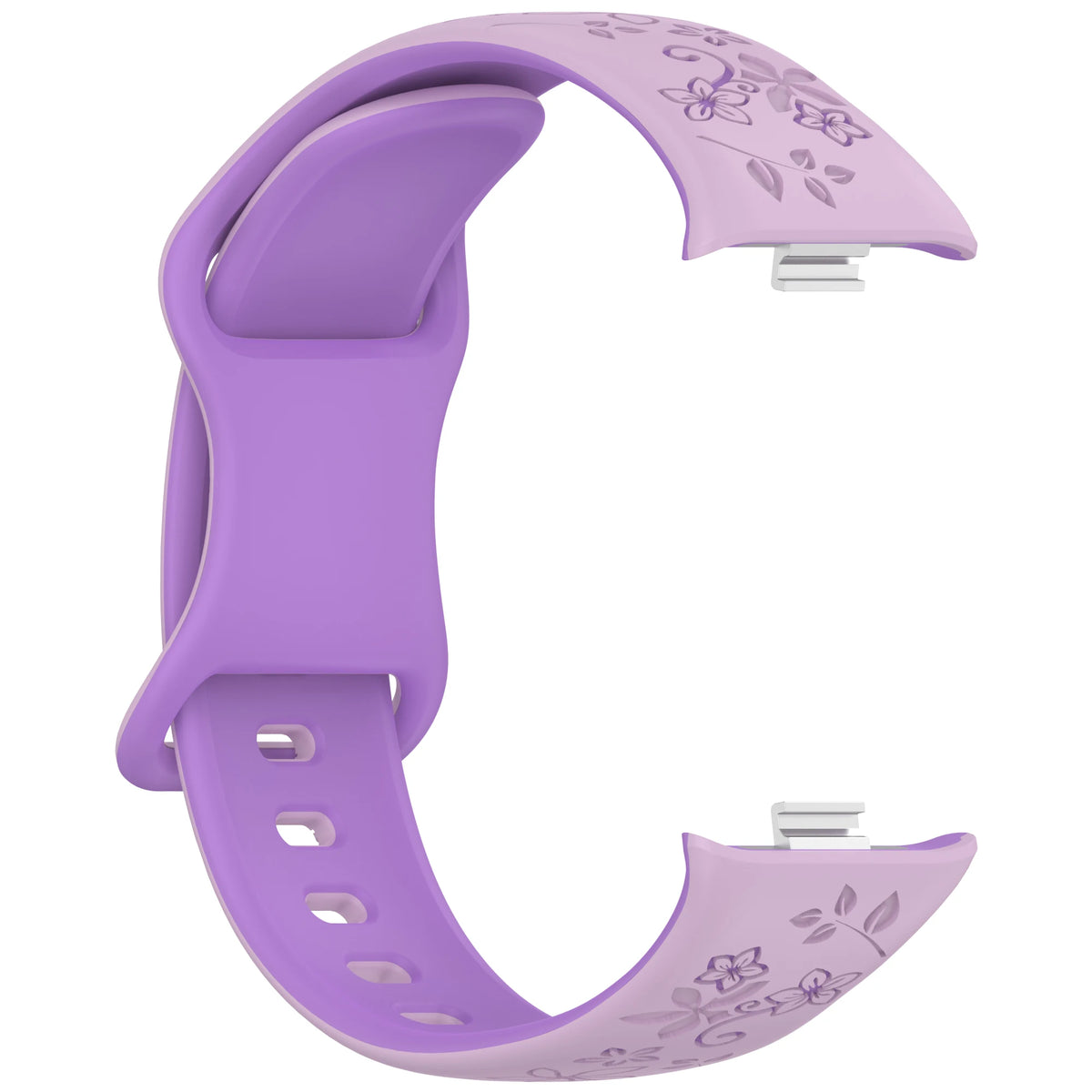 Two-Tone Floral Silicone Watch Strap for Redmi Smartwatches