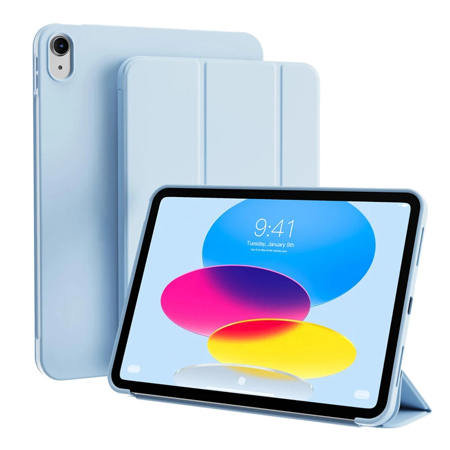 Premium Faux Leather iPad Case with Magnetic Smart Cover and Stand
