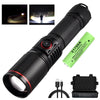Lampe de Poche LED Zoom 30W Rechargeable par USB