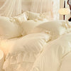 Princess Chiffon Duvet Cover with Romantic Ruffles