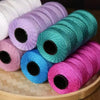 Rolls of various colored ice cotton silk thread and soft polyester yarn for knitting and crochet