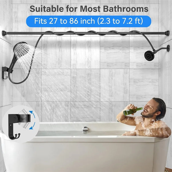 Dual Shower Head System with Adjustable Arms