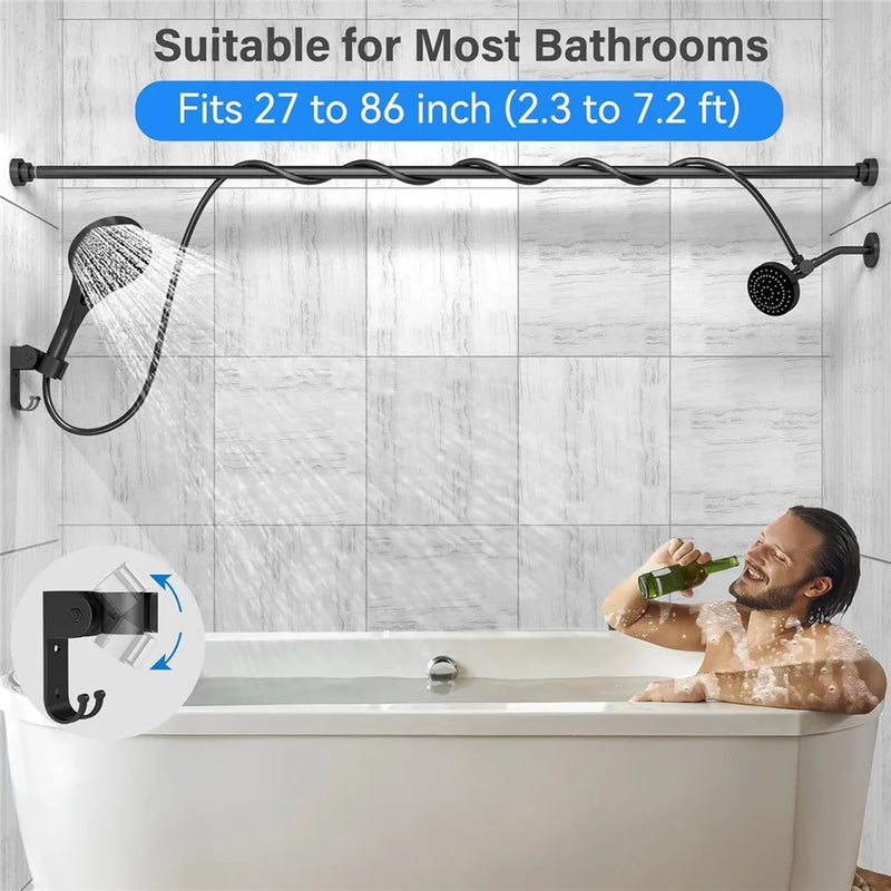 Dual Shower Head System with Adjustable Arms