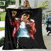 Michael Jackson Retro Print Coral Fleece Decke