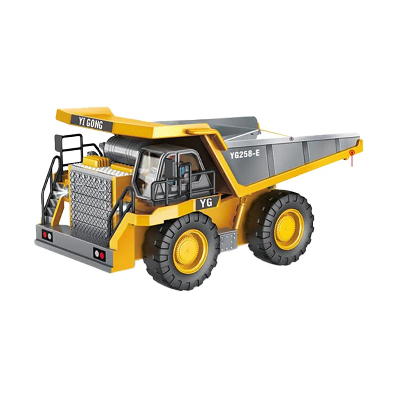 Yellow Yi Gong YG258-E remote control construction excavator with dump truck