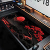 Red Moon Silicone Gaming Mouse Pad with Anti-Slip Base