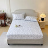 Floral 100% Cotton Fitted Sheet with Elastic Edges