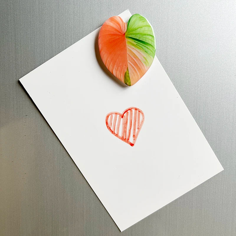Acrylic Leaf Magnets Set - Fridge Decor