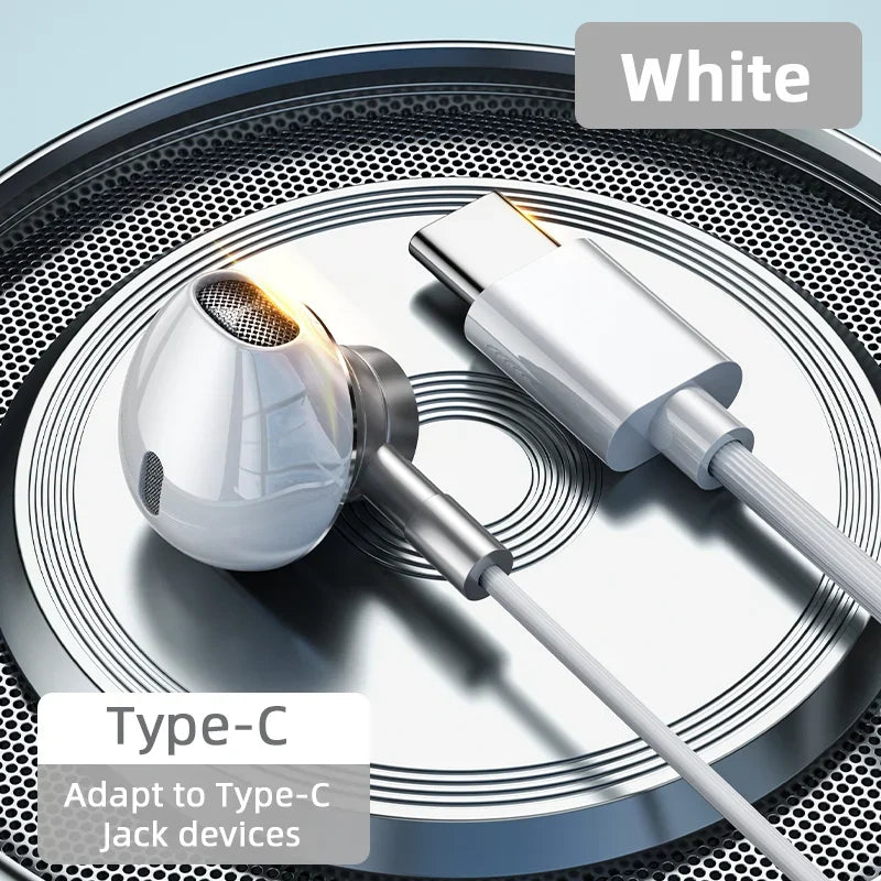 USB-C HiFi Wired Earbuds with Volume Control & Mic