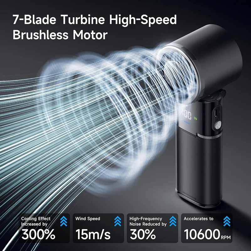 Portable Ice-Cooling Handheld Fan with Flexible Neck