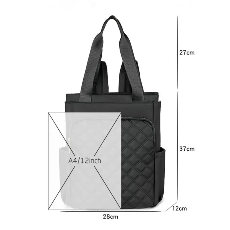 Quilted 2-in-1 Tote and Rucksack for Women