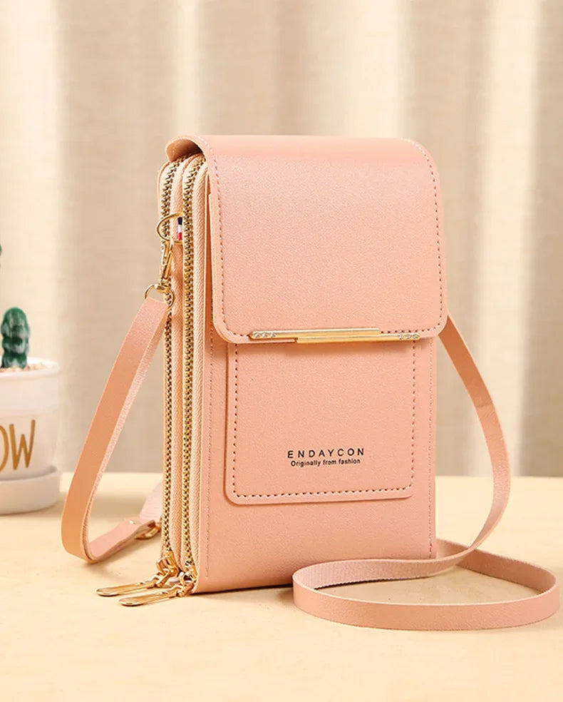 Women's Crossbody Wallet Bag with Touchscreen Phone Pocket