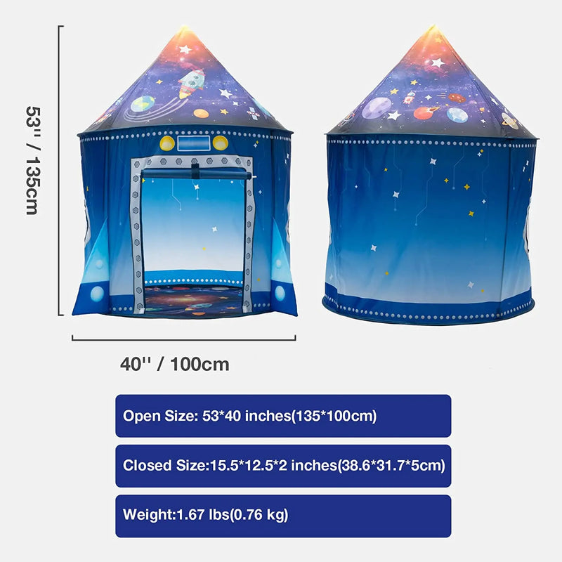 Rocket Ship Kids Pop-Up Play Tent