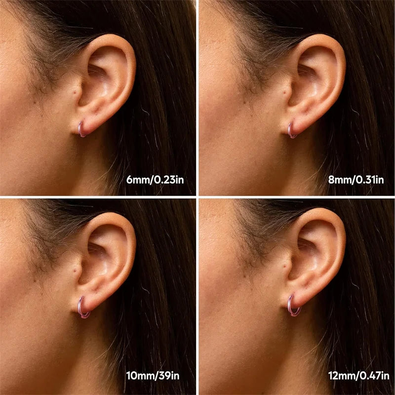 Classic Stainless Steel Hoop Earrings