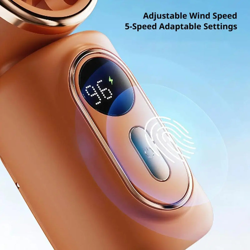 3-in-1 Rechargeable Mini Fan with Digital Display