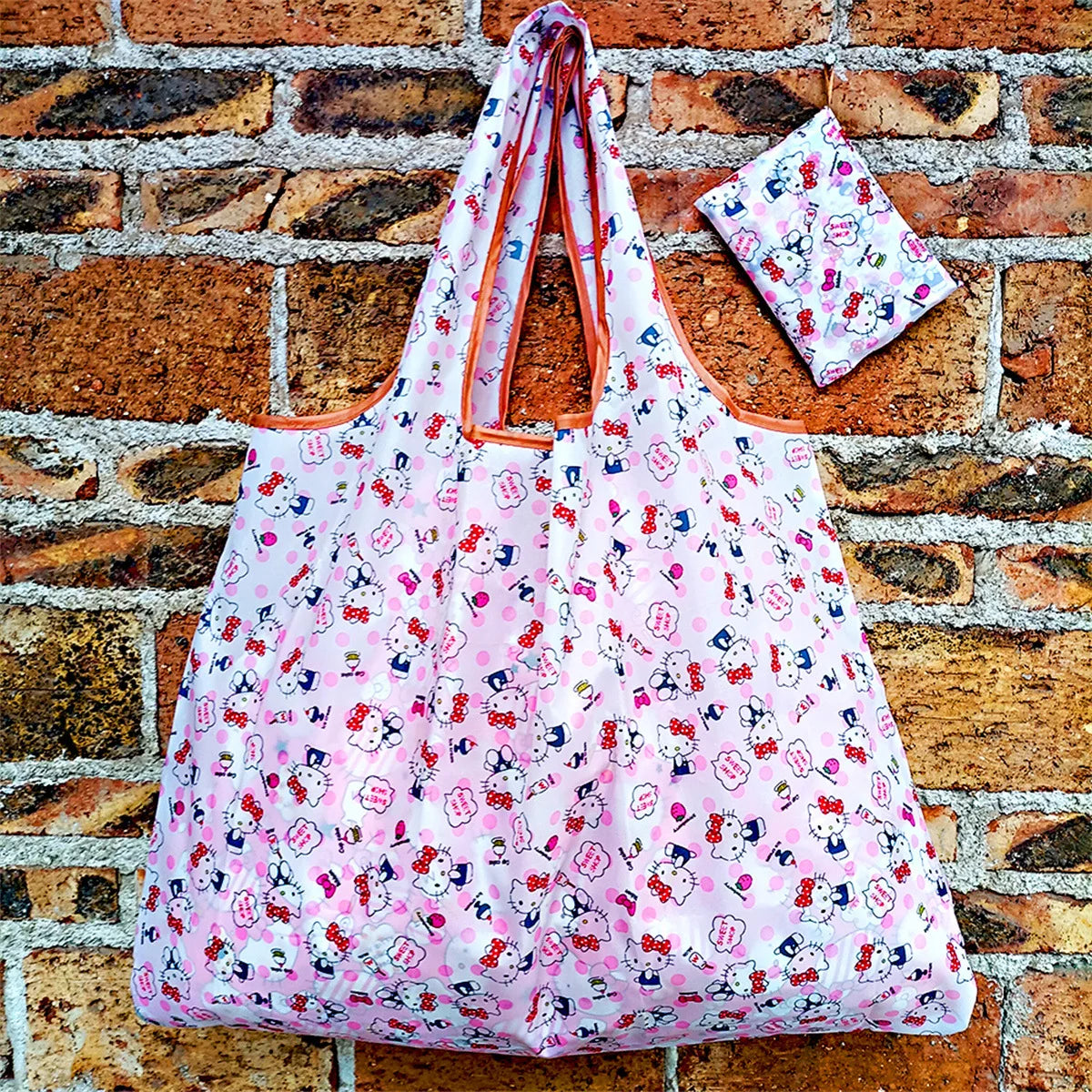 Foldable Eco-Friendly Shopping Bag with Cartoon Print