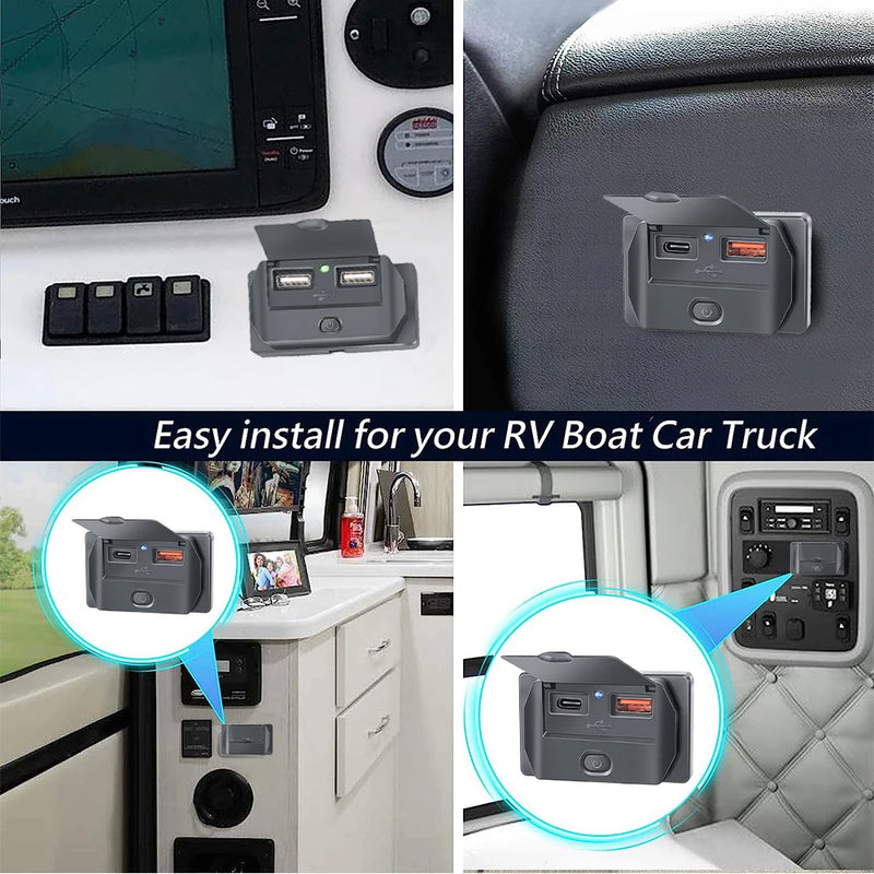 Dual USB Auto-Ladegerät mit PD & QC3.0 Schnellladung