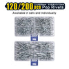 Aluminum Pop Rivets Assortment Kit – 14 Sizes, 120/200 Count