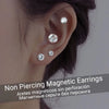 Strong Magnetic Non-Piercing Earrings with Cubic Zirconia
