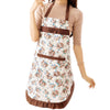 Floral Print Kitchen Apron with Pockets and Adjustable Waist