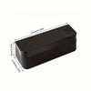 A dark brown rectangular storage box designed for organizing coins and small items.