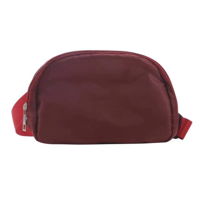 Versatile Nylon Waist Pack with Zippered Pockets