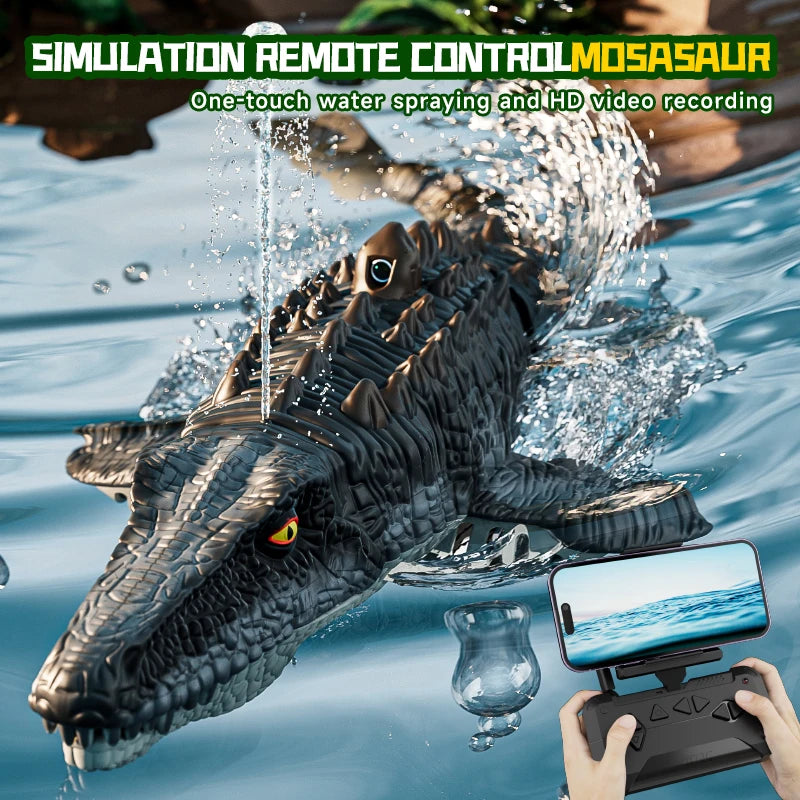 Remote-Controlled Dinosaur Water Spray Boat