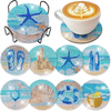 DIY Diamond Art Coaster Set with Holder – 8 Acrylic Coasters for Home Decor and Gifting