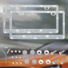 Crystal Rhinestone License Plate Frame for Cars
