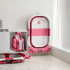 Collapsible Baby Bathtub with Thermometer and Floating Cushion