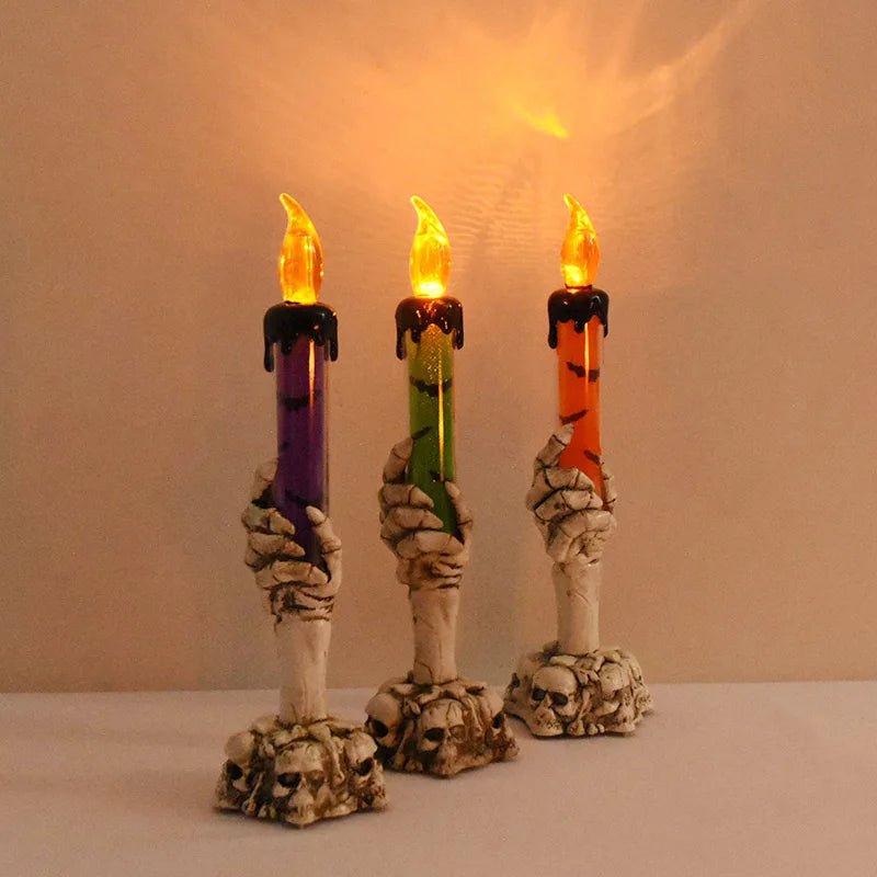 LED Skeleton Ghost Hand Candles for Halloween Decor