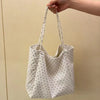 Polka Dot Canvas Tote Bag