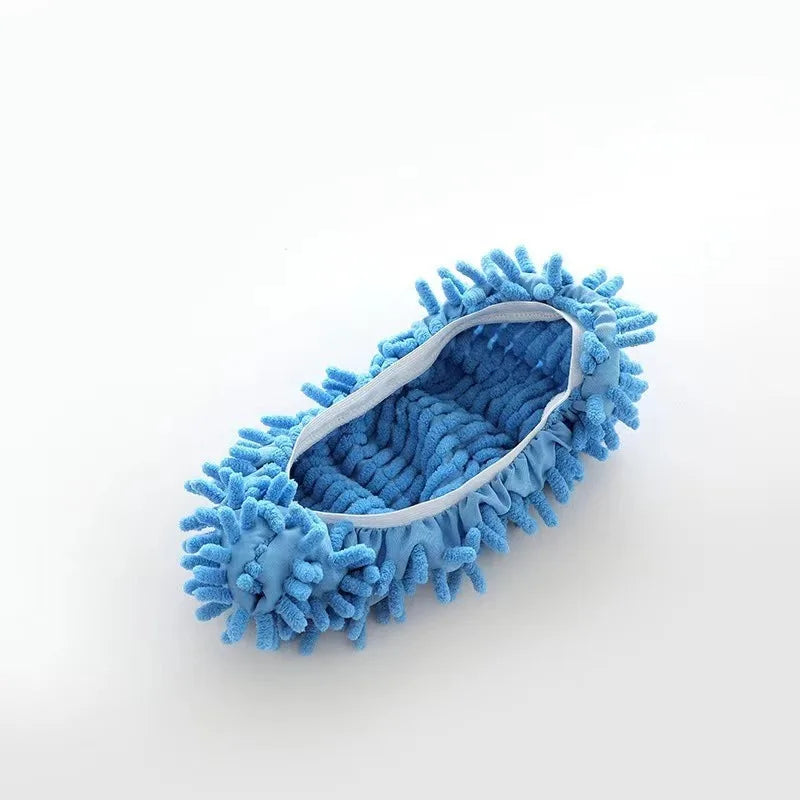 Chenille Dust Mop Slippers for Hands-Free Floor Cleaning