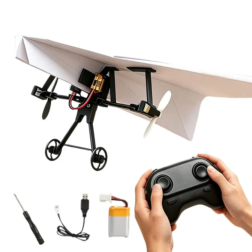 DIY Remote Control Paper Airplane Kit with Gyro Stabilizer