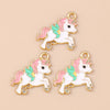Enamel Rainbow Horse Charms for DIY Jewelry Making