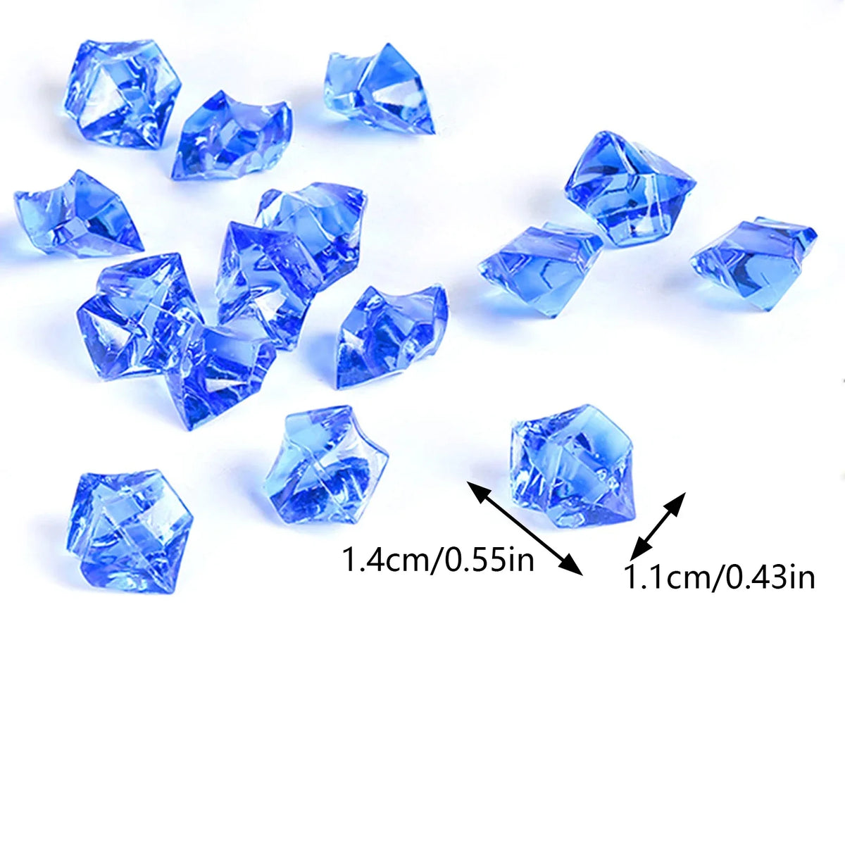 Crystal Clear Acrylic Crushed Ice Stones for Vases & Decor (100-Pack)