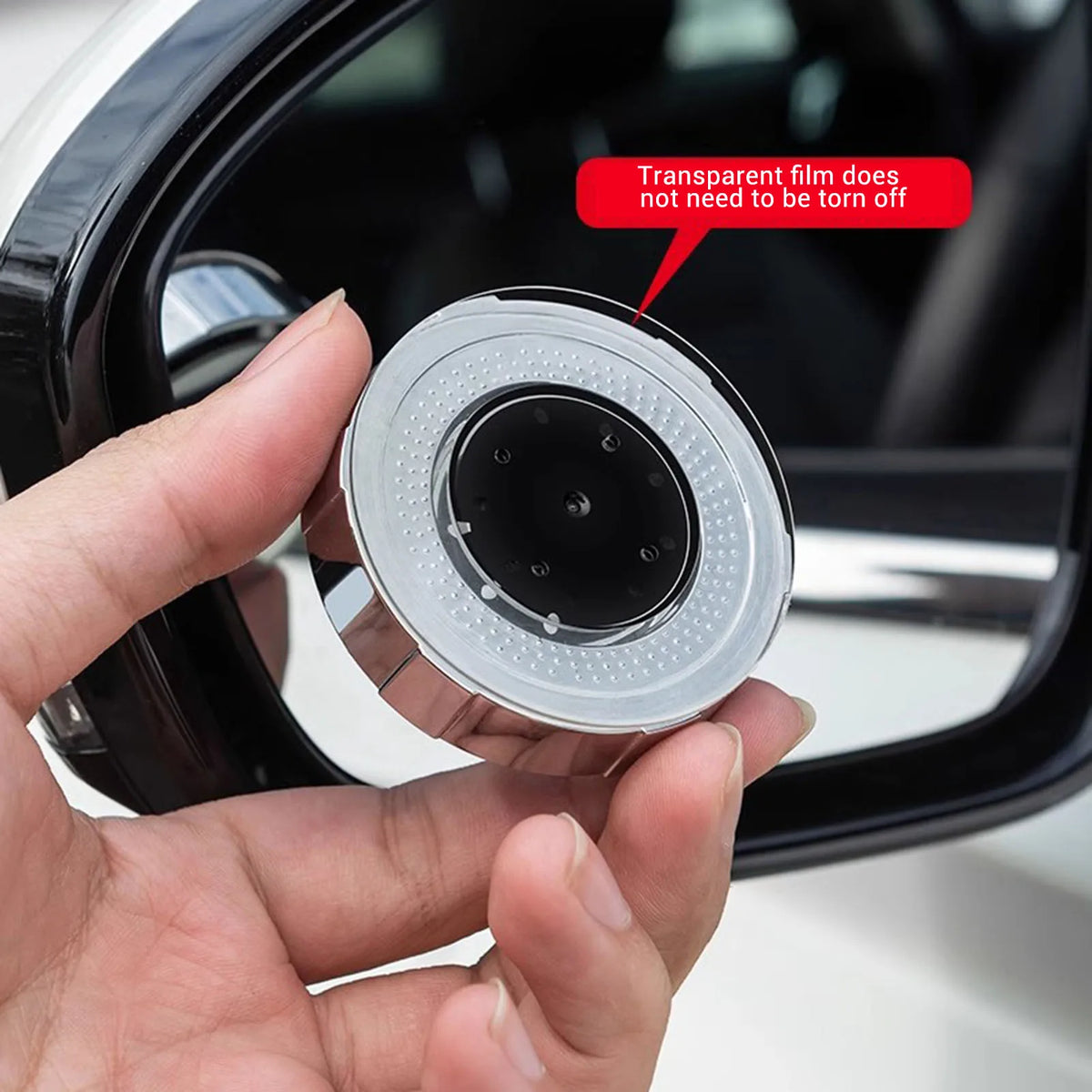 360° Wide Angle Car Side Mirror with Suction Cup – Blind Spot Eliminator