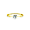 Minimalist Moissanite Solitaire Ring in Sterling Silver