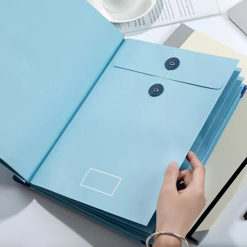 Emergency Preparedness Document Organizer with Accordion Pockets